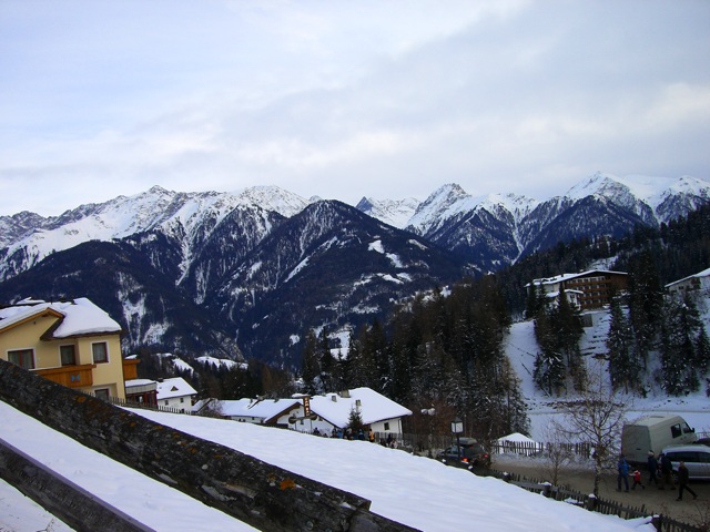 Blick auf die Berge von Serfaus