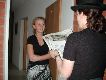 Friederike kam gerade aus der Dusche,...