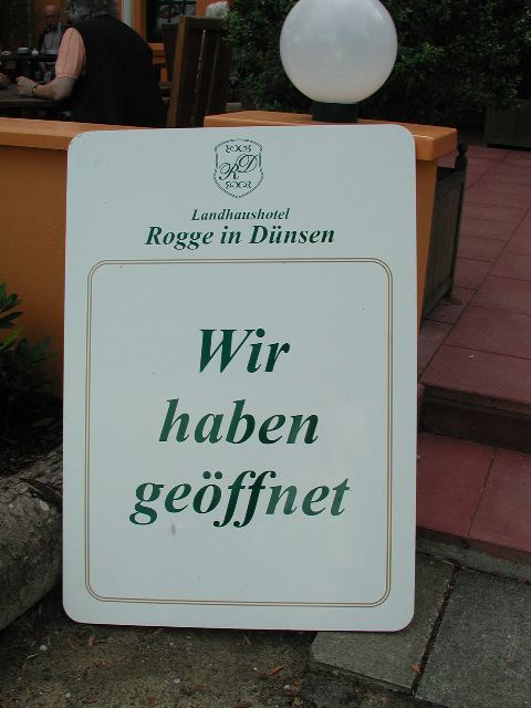 Es ist ge&ouml;ffnet.